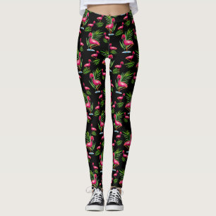 Florida South - Pink Flamingo Leggings auf Black