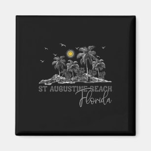 Florida St. Augustine Beach Fl Vintage Palmenbaum Magnet