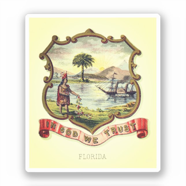 Florida-Staat (1876) Aufkleber (Vorderseite)