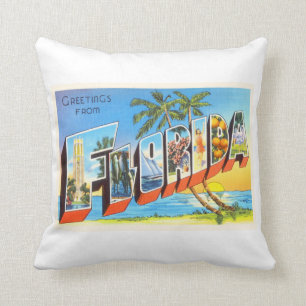 Florida-Staat # alte Vintage Reise-Andenken Kissen