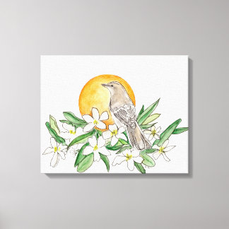 Florida Staat Bird und Blume Leinwanddruck