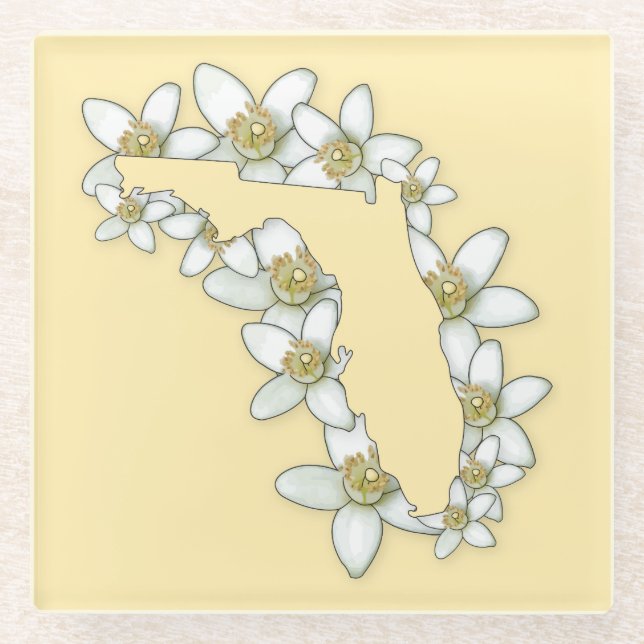 Florida Staat Blume Untersetzer (Vorderseite)