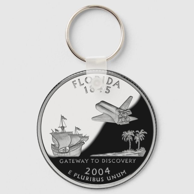Florida Staat Imitate Quarter Schlüsselanhänger (Vorderseite)