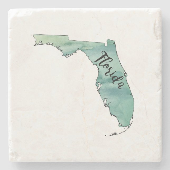 Florida Staat Karte Marble Stone Untersetzer (Vorderseite)