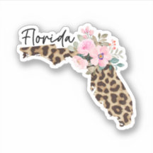 Florida Staat Leopard Print mit Blume