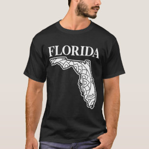 Florida Staat Mandala Karte, Made in Florida T-Shirt