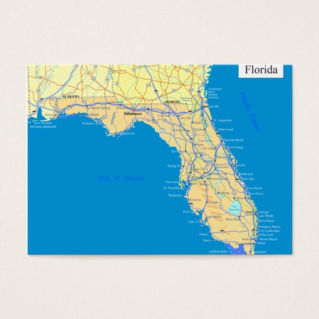 Florida Staat Map (Vorderseite)