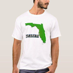 Florida Staat Map and Text T-Shirt