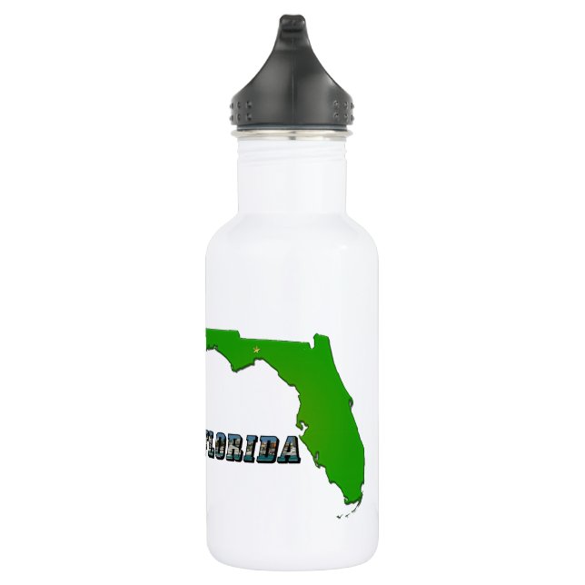 Florida Staat Map and Text Trinkflasche (Rechts)