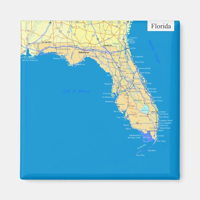 Florida Staat Map Magnet (Vorne)