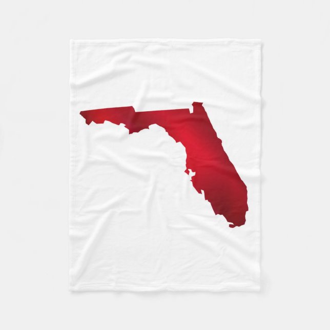 Florida Staat Map Silhouette Fleecedecke (Vorderseite)