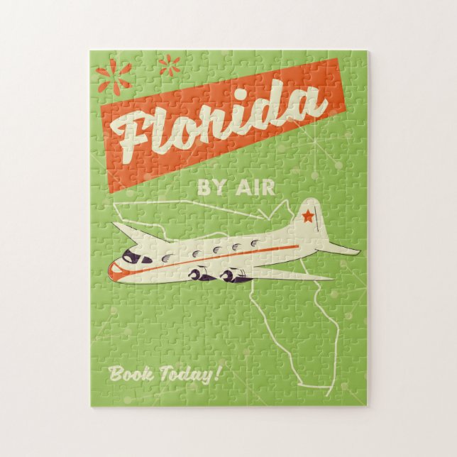 Florida Staat Retroposter. Puzzle (Vertikal)