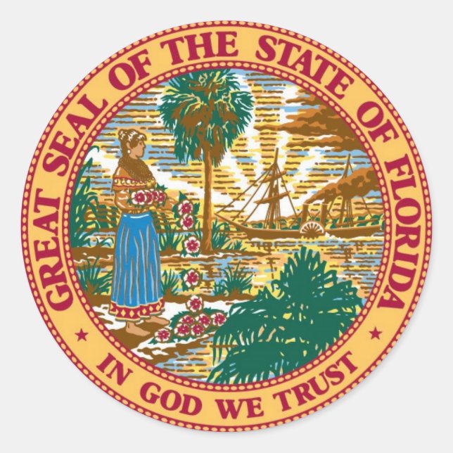 Florida Staat Siegel Stickers (Vorderseite)