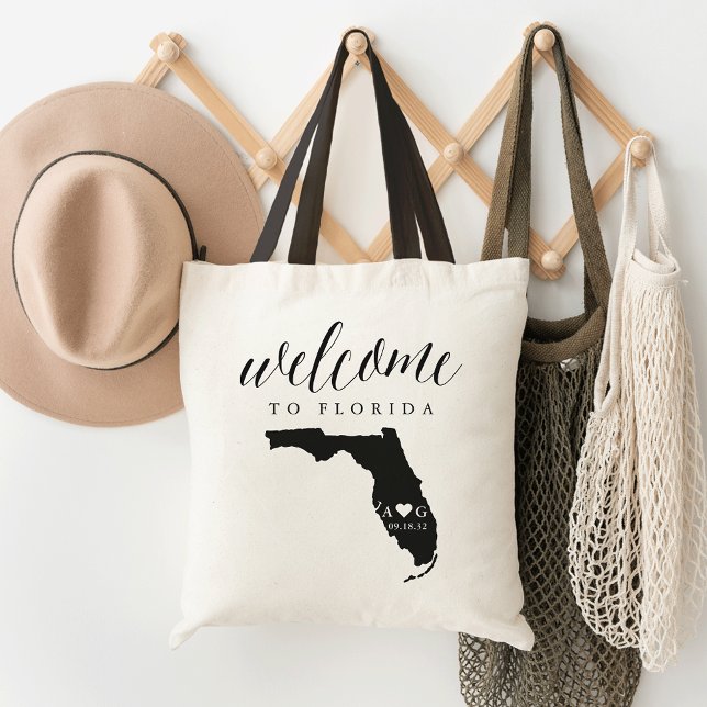 Florida Staat Silhouette Hochzeit Begrüßung Tasche (Von Creator hochgeladen)