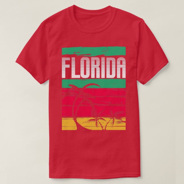 Florida Staat Sommerferien Tropische FL Florida T-Shirt (Design vorne)