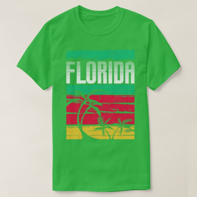 Florida Staat Sommerferien Tropische FL Florida T-Shirt (Design vorne)