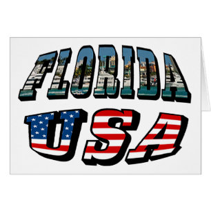 Florida-Staat und USA-Flaggentext