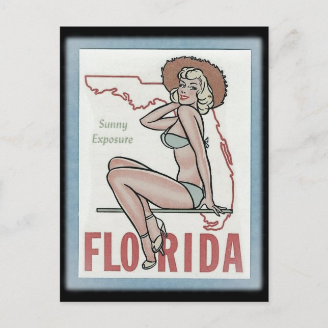 Florida Staat Vintage Reise Postkarte (Vorderseite)