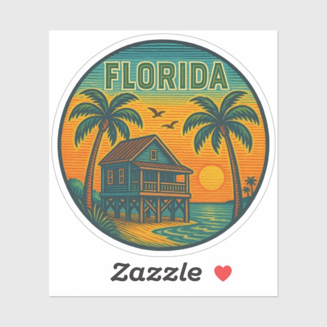 Florida Staat Vinyl Sticker (Blatt)