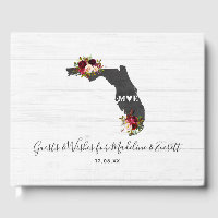 Florida Staat Zielort Rustikales Hochzeitmongramm