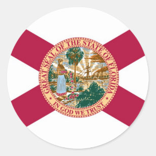Florida-Staats-Flagge Runder Aufkleber