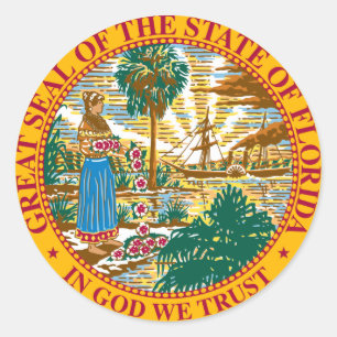 Florida-Staats-Flagge Runder Aufkleber