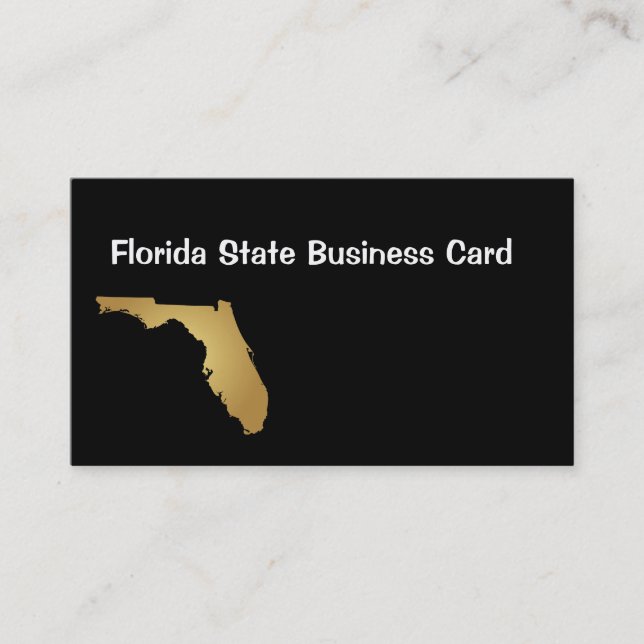 Florida-Staats-Geschäfts-Karten-metallisches Gold Visitenkarte (Vorderseite)