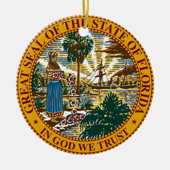 Florida-Staats-Siegel Keramikornament (Vorne)