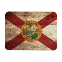 Florida Staatsflagge auf Altholzkorn