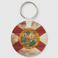 Florida Staatsflagge auf Altholzkorn