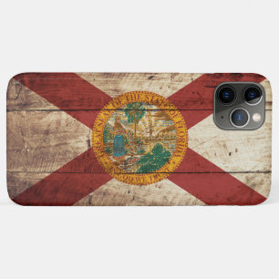 Florida Staatsflagge auf Altholzkörner Case-Mate iPhone Hülle