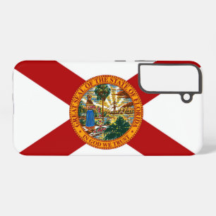 Florida Staatsflagge Großes Siegel von Florida Rot Samsung Galaxy Hülle