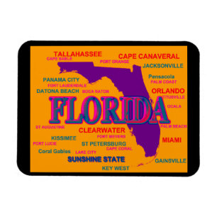 Florida Staatsstolz Map Silhouette Magnet