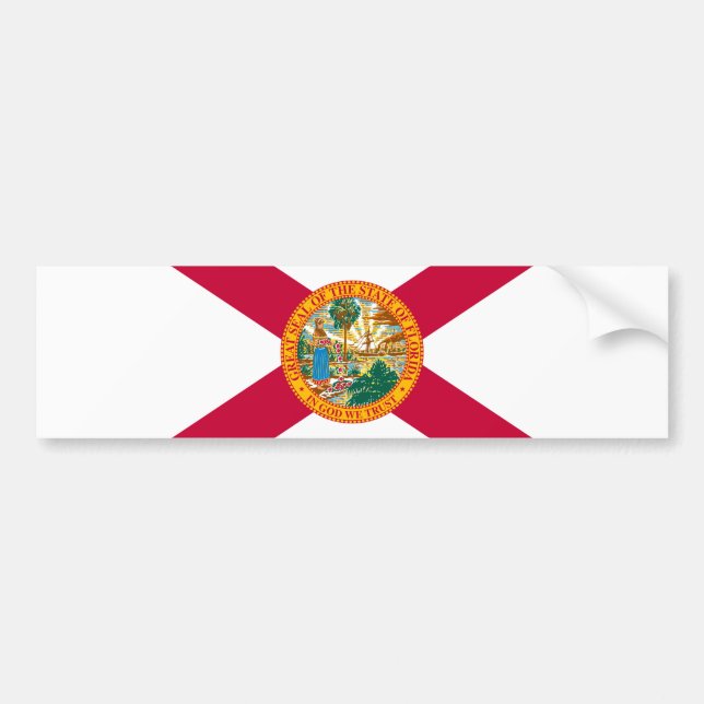 Florida State Flag Design Autoaufkleber (Vorne)