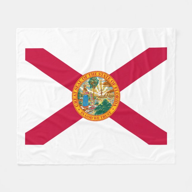 Florida State Flag Design Fleecedecke (Vorderseite (Horizontal))