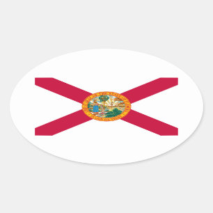 Florida State Flag Design Ovaler Aufkleber