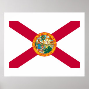 Florida State Flag Design Poster