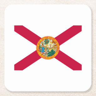 Florida State Flag Design Rechteckiger Pappuntersetzer
