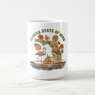 Florida State of Mind Retro Flamingo Segelboot Ges Kaffeetasse