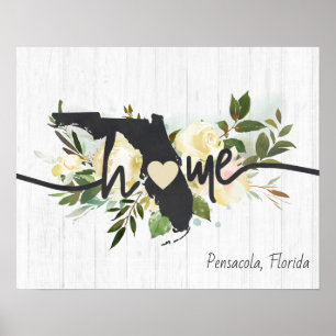 Florida State Personalisiert Ihre Heimatstadt Rust Poster