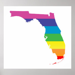 florida stolz. gestreift. poster