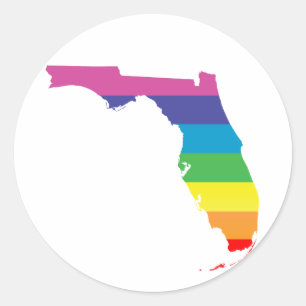 florida stolz. runder aufkleber