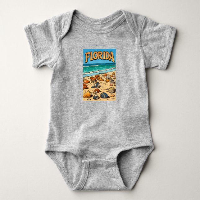 "Florida Strand" Baby  Strampler (Vorderseite)