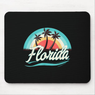 Florida Strand Retro Sommer Strand Palme Vintage Mousepad