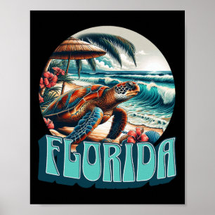 Florida Strand Surfen Surfen Ozean Vintage USA Flo Poster