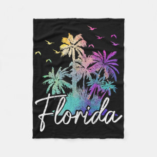 Florida Strand Vintage Miami Tampa Palmen Urlaub Fleecedecke