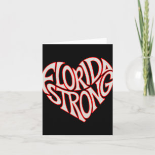 Florida Strong Heart State Pride Tygraphy T-Shirt  Karte