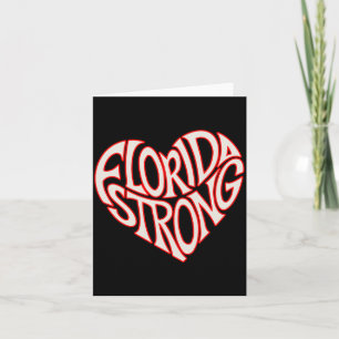 Florida Strong Heart State Pride Tygraphy T-Shirt Karte