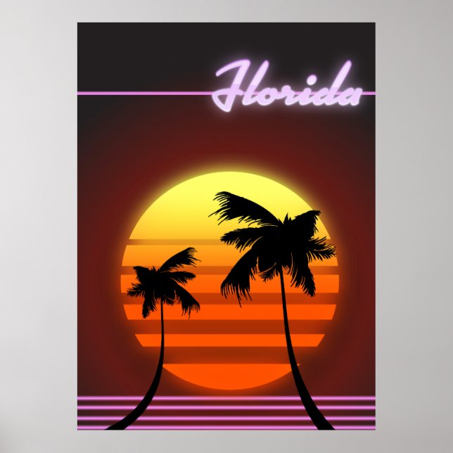 Florida Sunset 1984 Poster (Vorne)