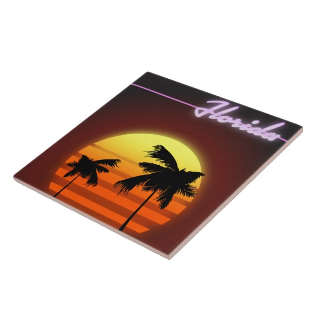 Florida Sunset 1984 Poster Fliese (Seite)